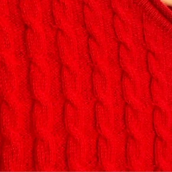 Susan Bristol Red Sweater - 100% Merino Wool - Size L ptp18.5 - Picture 4 of 7